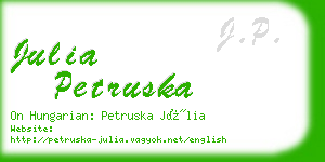 julia petruska business card